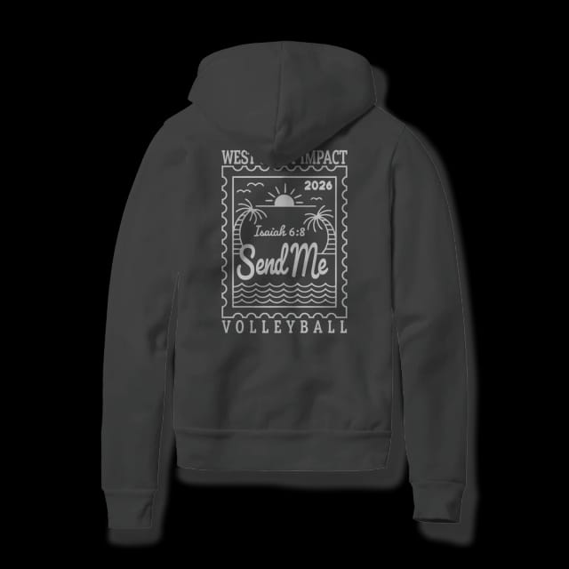 Send Me Stamp Hoodie Charcoal — back